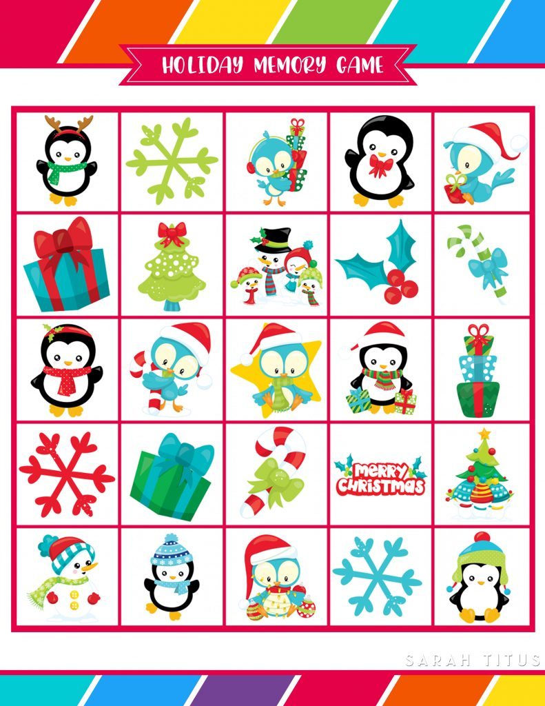 Free Printable Holiday Games That You Will Love - Sarah Titus - Free Holiday Games Printable