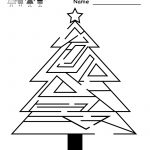 Free Printable Holiday Worksheets | Kindergarten Christmas Maze   Free Printable Christmas Activities
