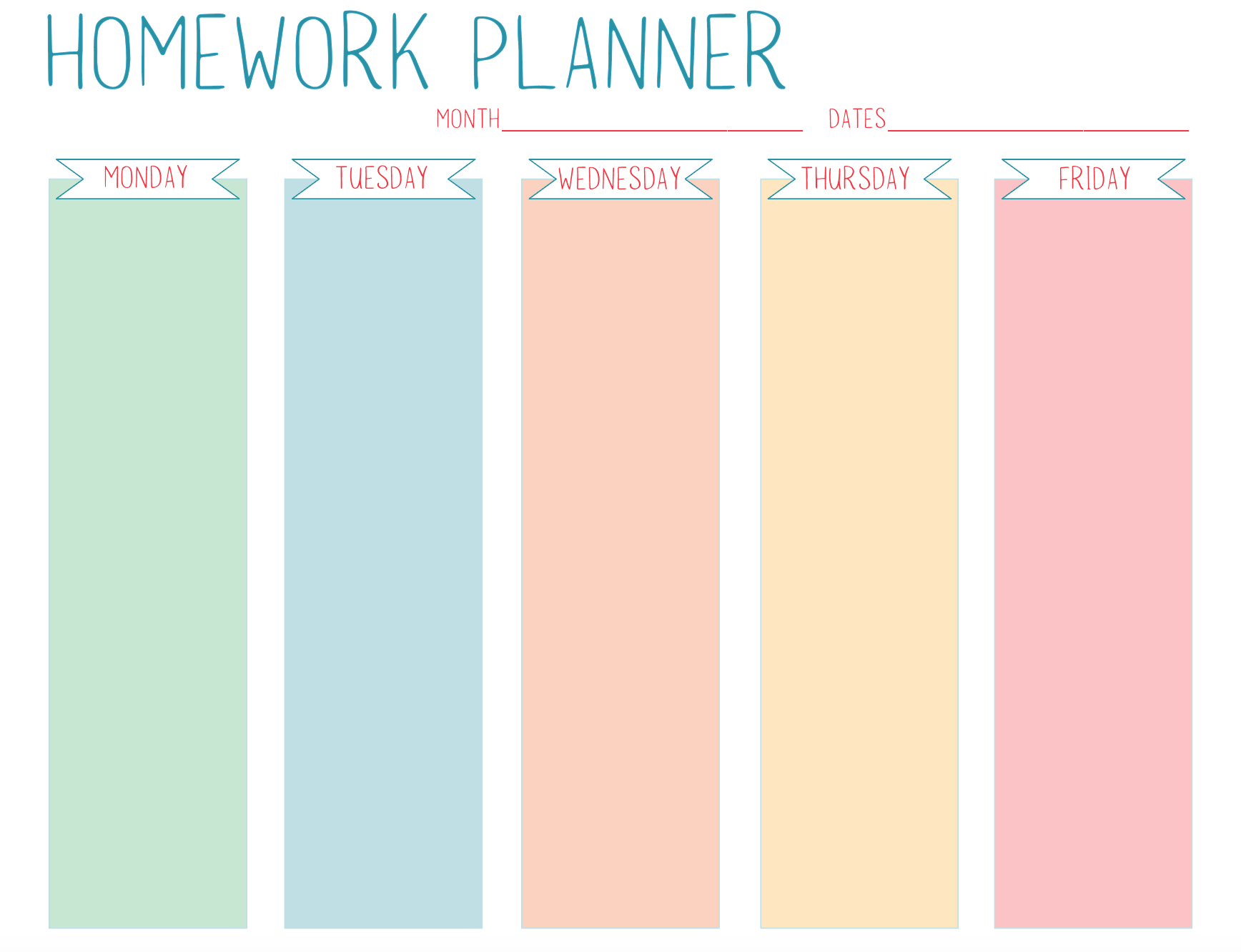 Free Printable Homework Planner For Students | Simply Being Mommy - Free Printable Homework