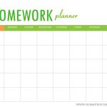 Free Printable Homework Planner   Home Printables   Free Printable Homework