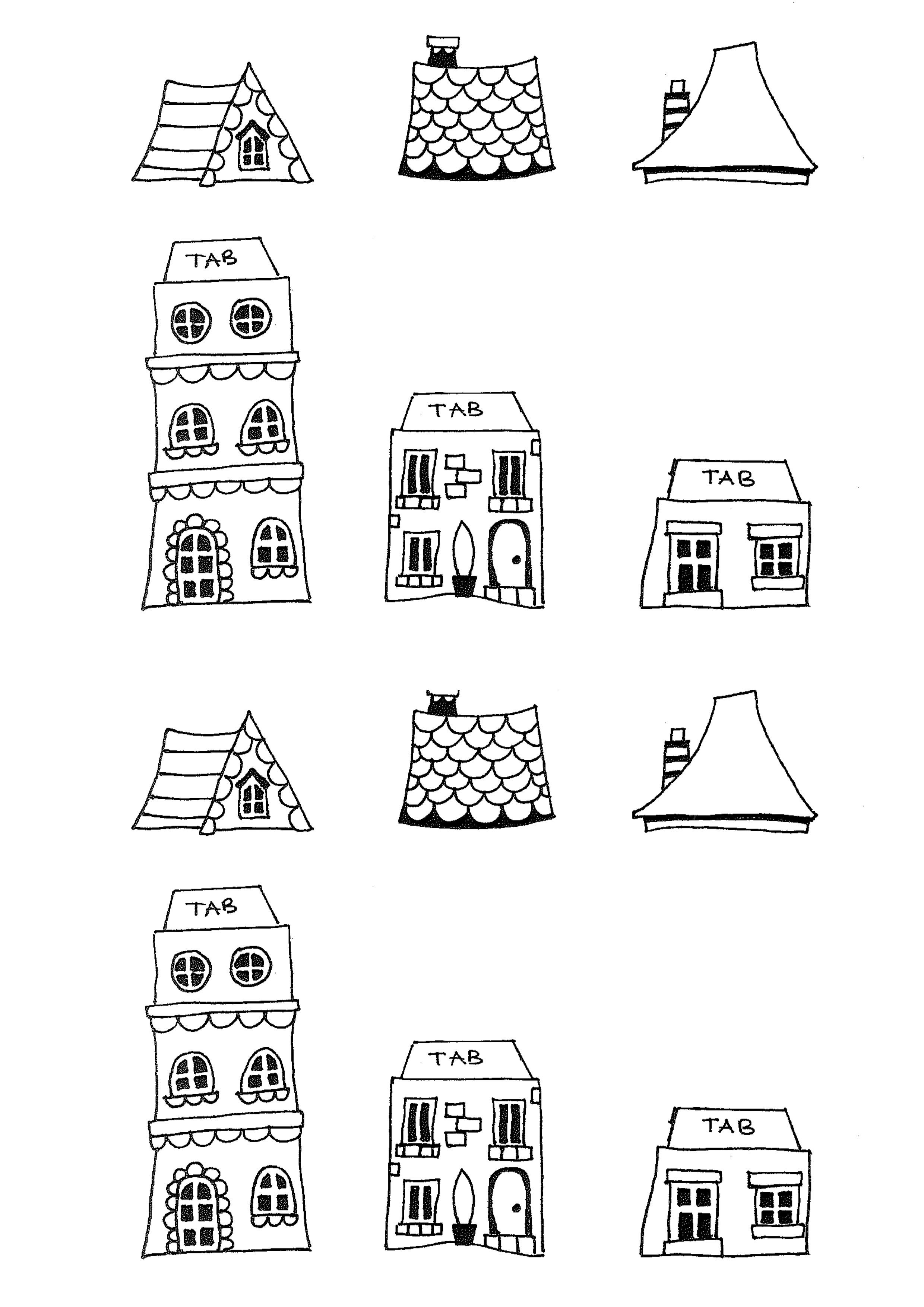 Free Printable House Templates | Doodles And Type - Free Printable Templates