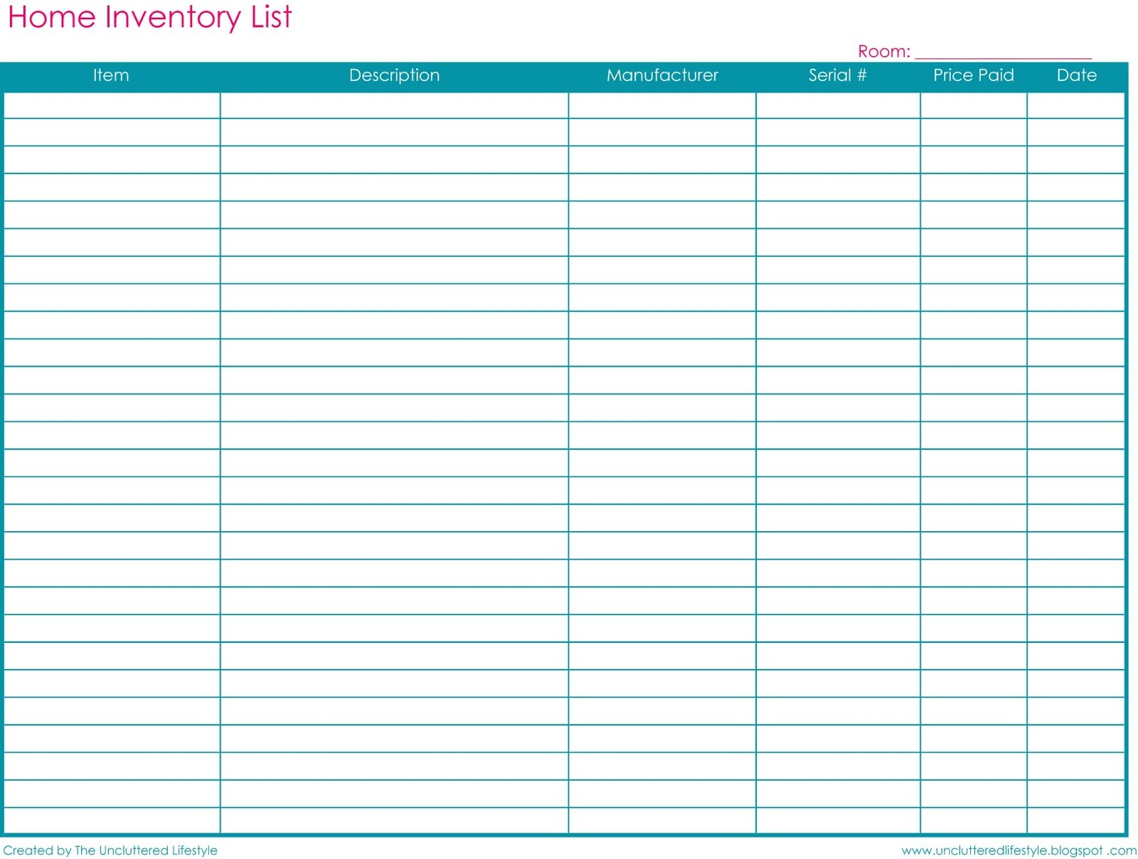 Free Printable Inventory Sheets Business – Ezzy - Free Printable Inventory Sheets