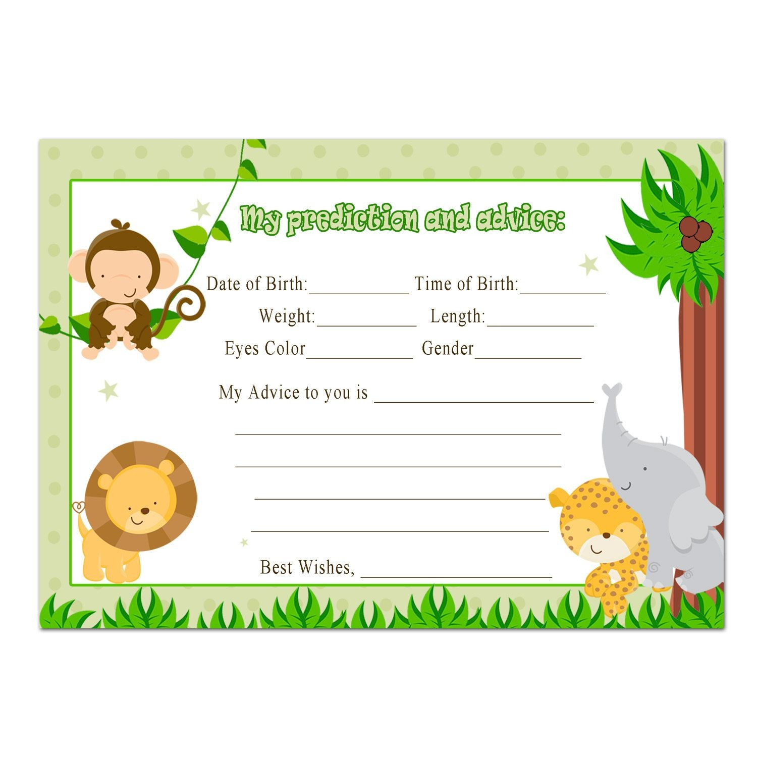 Free Printable Jungle Theme Baby Shower Invitation Templates - Baby - Free Printable Jungle Safari Baby Shower Invitations