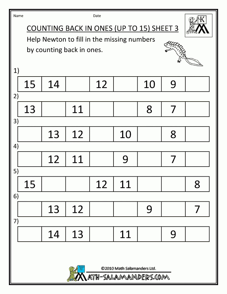Free-Printable-Kindergarten-Math-Worksheets-Counting-Back-In-1S-To - Free Printable Math Worksheets For Kindergarten