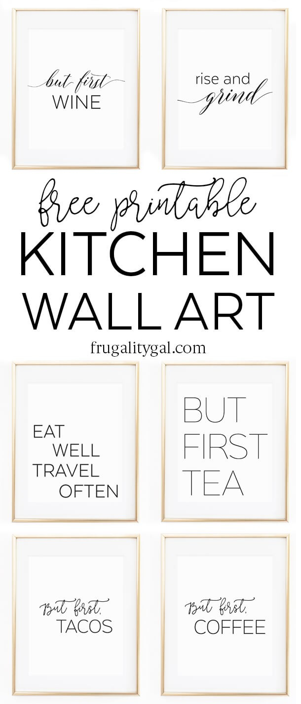 Free Printable Kitchen Wall Art 8×10 Set Of Six Prints Printables - Free Printable Wall Art Prints