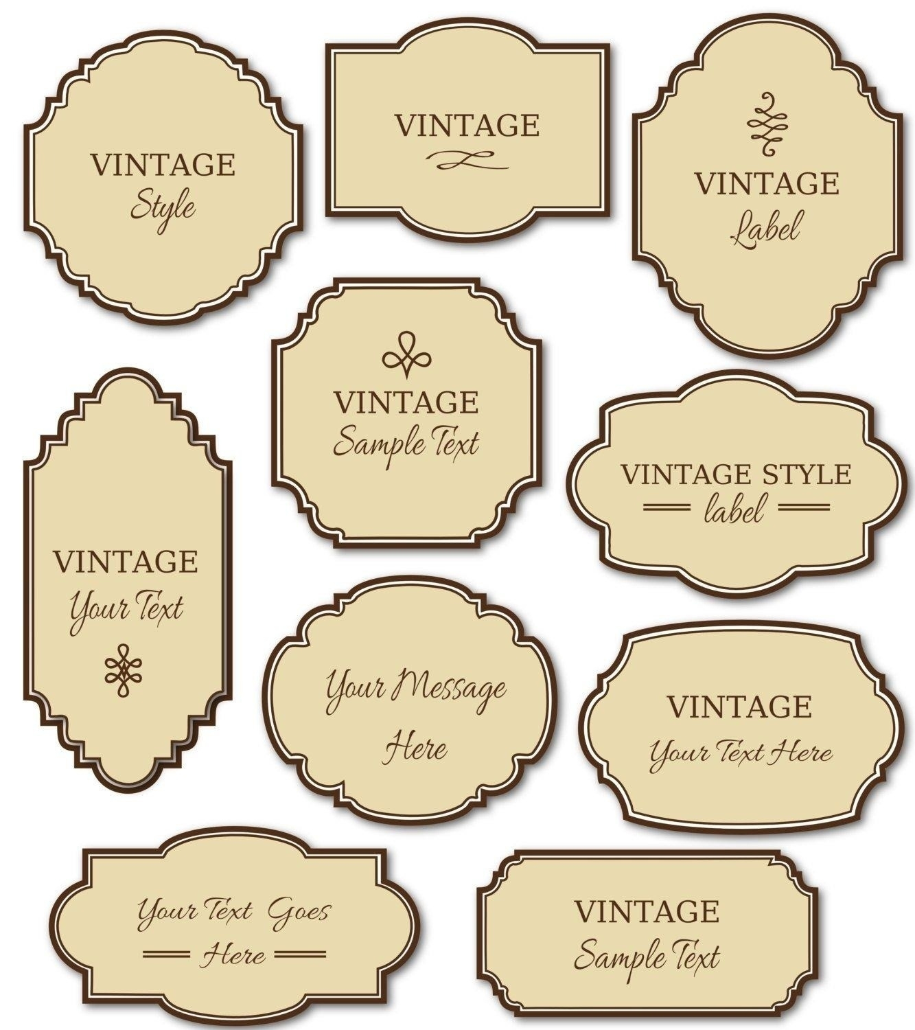 Free Printable Labels Vintage 2018 | Corner Of Chart And Menu - Free Printable Vintage Labels