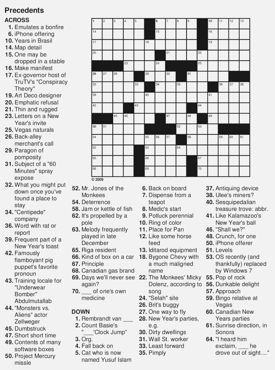 Free Printable Large Print Crossword Puzzles | M3U8 - Free Printable Crosswords