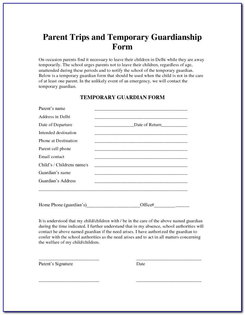 Free Printable Legal Guardianship Forms Florida - Form : Resume - Free Printable Guardianship Forms