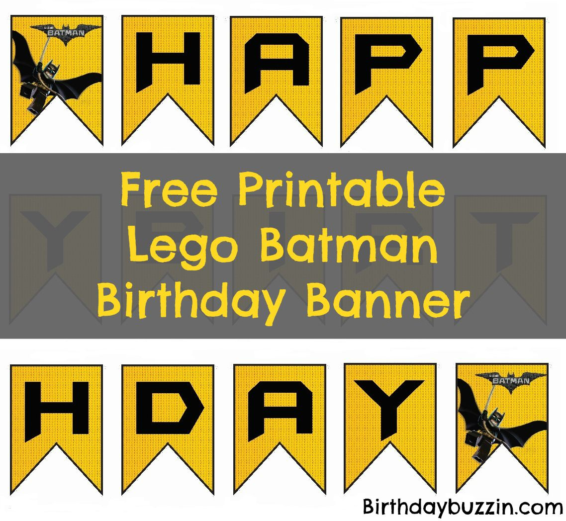 Free Printable Lego Batman Birthday Banner | Bat Birthday - Free Printable Lego Batman