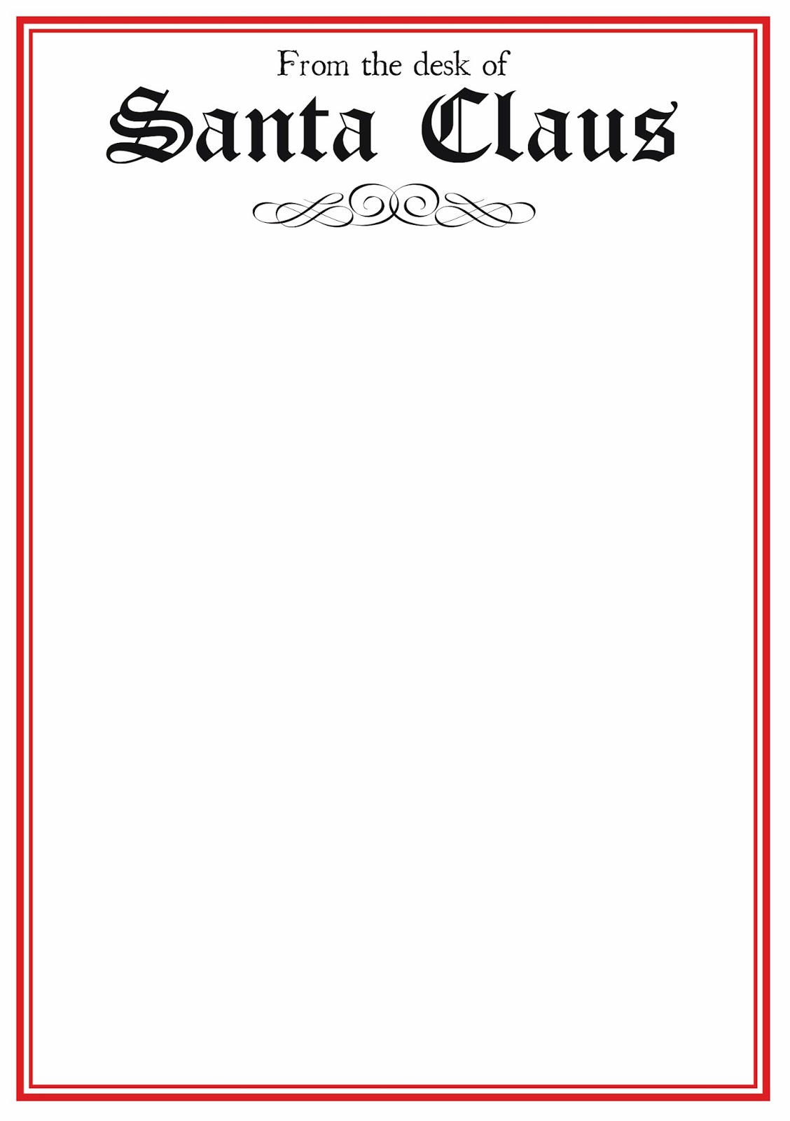 Free Printable Letter From Santa Template Word Download - Free Santa Templates Printable