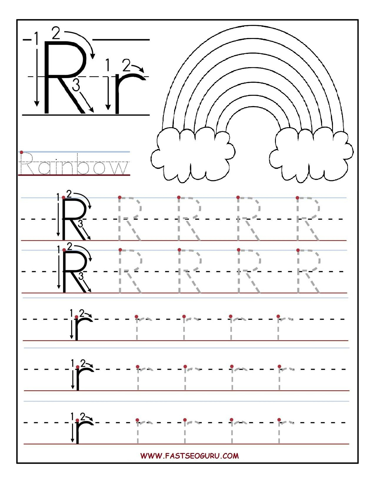Free Printable Letter R Worksheets | Kids Activities | Pinterest - Free Printable Preschool Worksheets For The Letter R