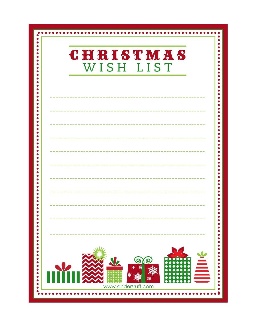 Free Printable &amp;quot;letter To Santa&amp;quot;, &amp;quot;christmas Wish List&amp;quot; And Tag - Free Printable Christmas List