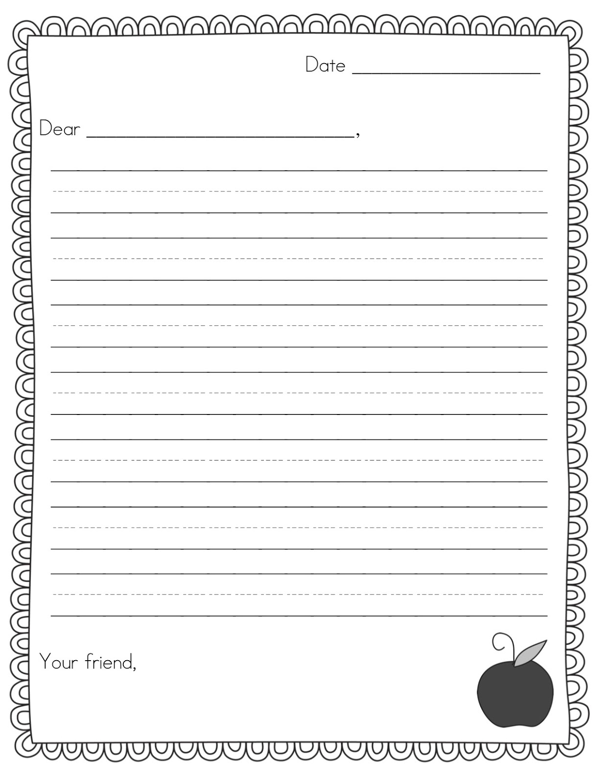 Free Printable Letter Writing Templates | Reactorread - Free Printable Letter Writing Templates
