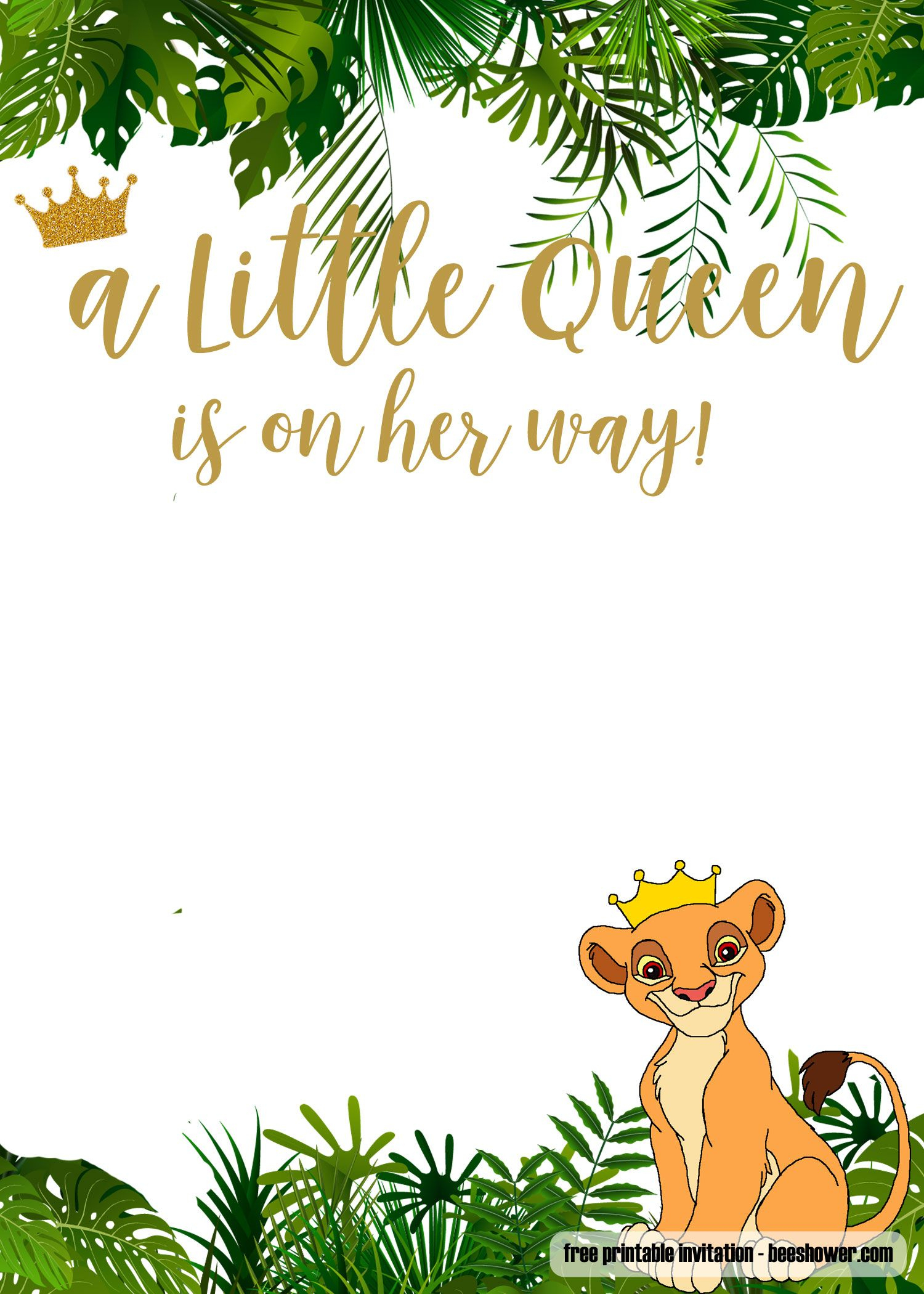 Free Printable Lion King Baby Shower Invitations | Free Printable - Free Printable Lion King Baby Shower Invitations