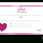 Free Printable Love Certificate | For The Holidays   Free Printable Love Certificates For Him