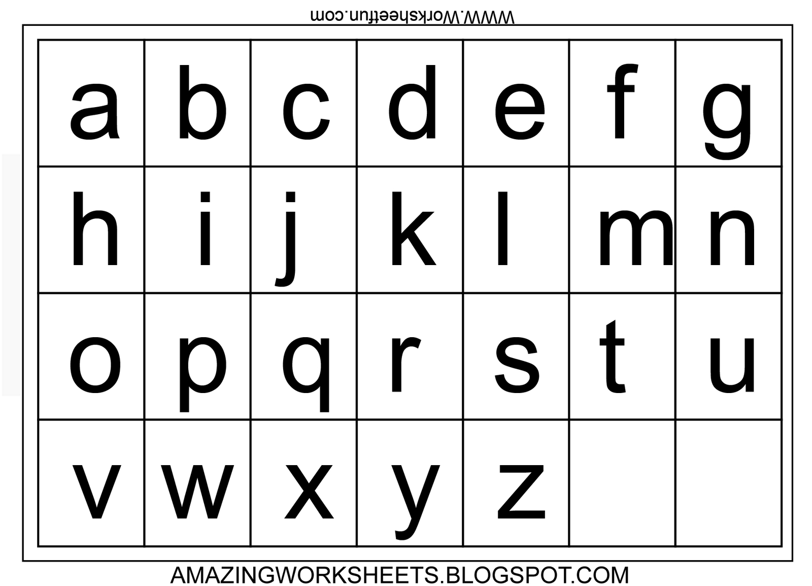 Free Printable Lowercase Alphabet Chart | Letter Chart - Lower Case - Free Printable Lower Case Letters Flashcards