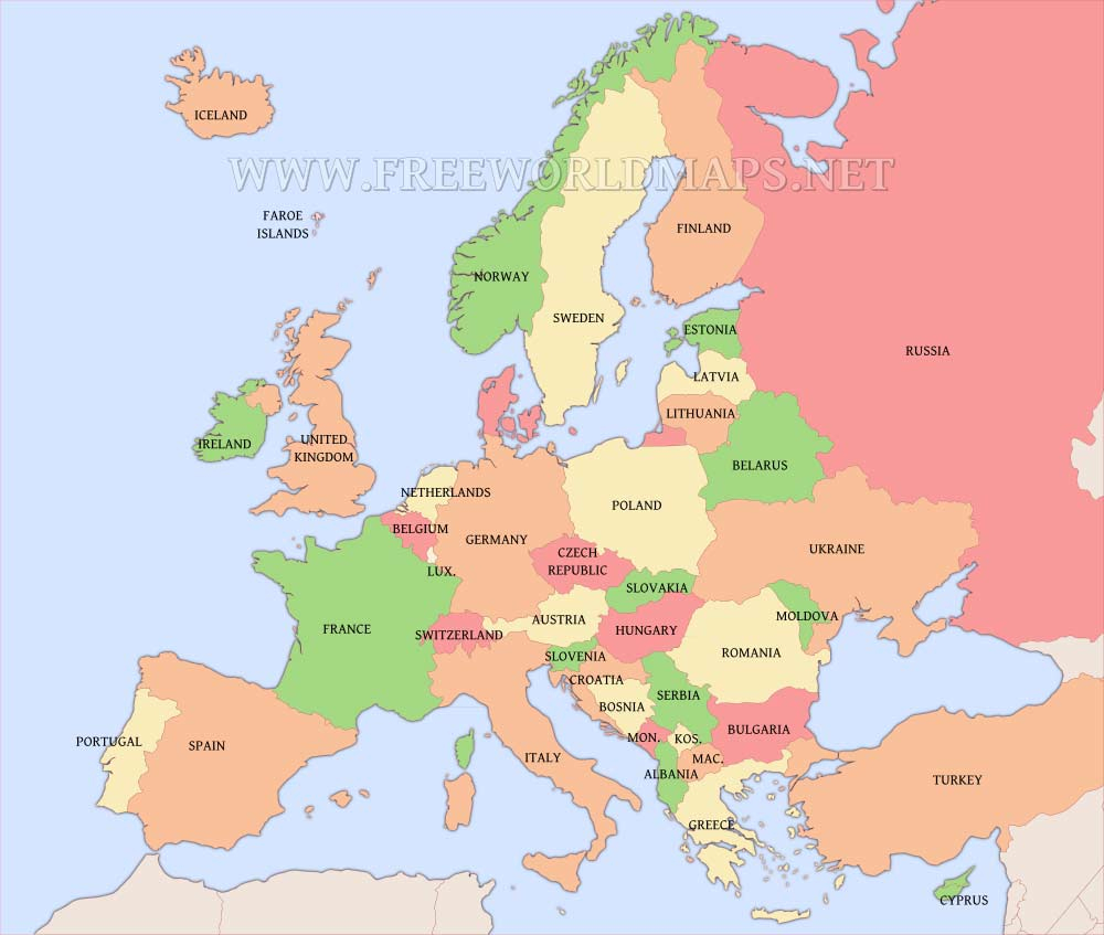 Free Printable Maps Of Europe - Free Printable Maps
