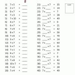 Free Printable Math Sheets 7 Times Table Test 1 | Korrutustabel   Free Printable Math Sheets