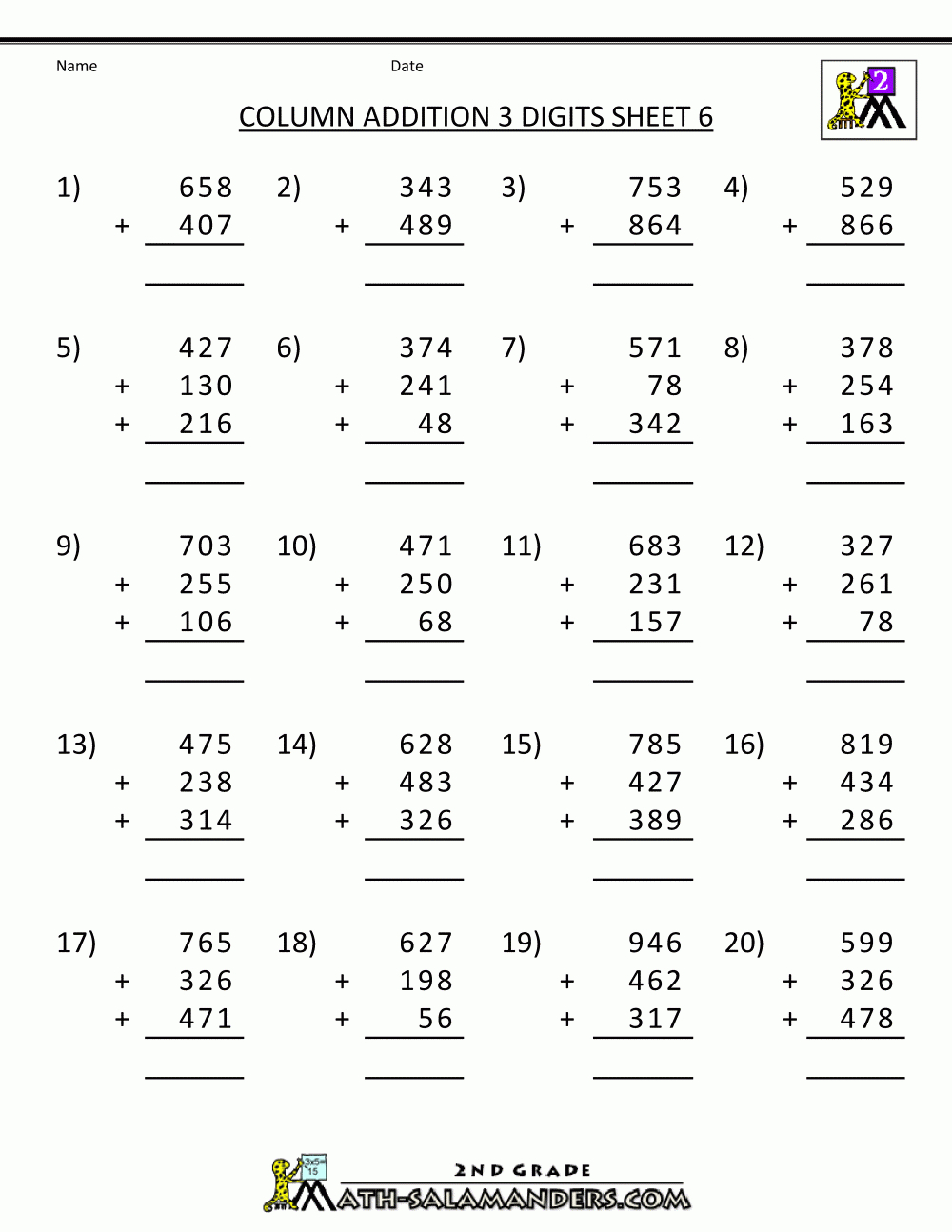 Free Printable Math Worksheets | Free Printable Math Worksheets - Free Printable Addition Worksheets