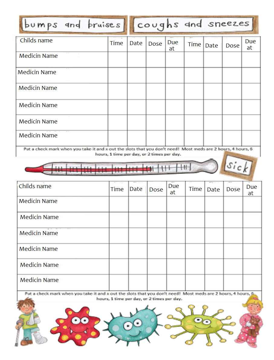 Free Printable Medicine Chart | Jourenal Ideas | Pinterest | Charts - Free Printable Medication Chart