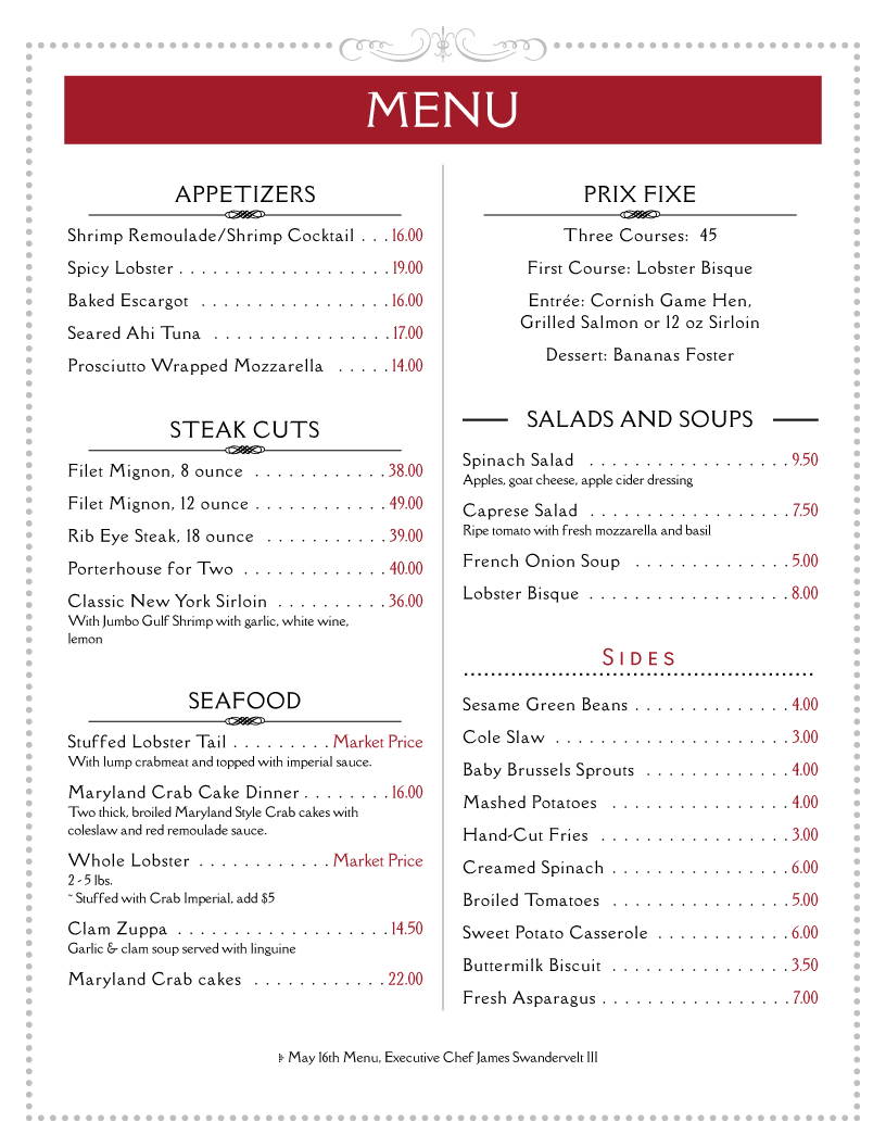 Free Printable Menu Pdf - 9.15.kaartenstemp.nl • - Design A Menu For Free Printable