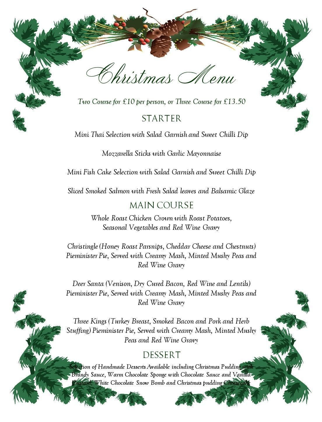 Free Printable Menu Templates Christmas Menu Templates Free Page Not - Christmas Menu Printable Template Free