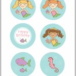 Free Printable Mermaid Cupcake Toppers | Free Printable   Free Printable Mermaid Cupcake Toppers