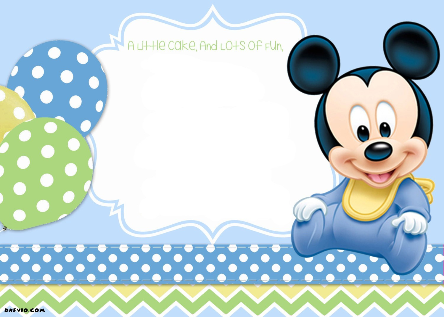 Free Printable Mickey Mouse 1St Birthday Invitations Template Drevio - Free Printable Mickey Mouse 1St Birthday Invitations
