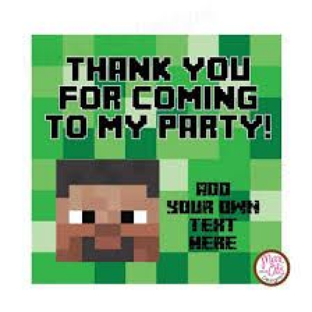 Free Printable Minecraft Thank You Cards - Google Search | Minecraft - Free Printable Minecraft Thank You Notes