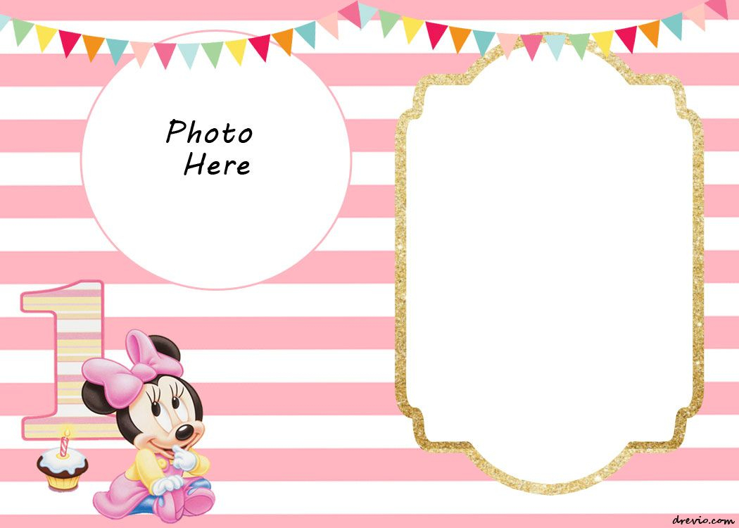 Free Printable Minnie Mouse 1St Invitation | Free Printable - Free Printable Mickey Mouse 1St Birthday Invitations