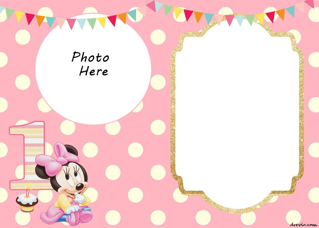 Free Printable Minnie Mouse 1St Invitation Templates | Rebekah-Ann - Free Printable Mickey Mouse Birthday Invitations