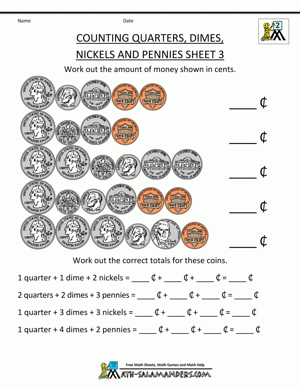 Free Printable Money Worksheets | Money Worksheets For Kids - Free Printable Worksheets For 2Nd Grade