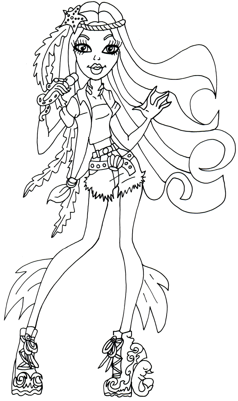 Free Printable Monster High Coloring Page For Madison Fear | Color - Monster High Free Printable Pictures