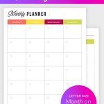 Free Printable Monthly Planner   Month On 2 Pages Planner   Mo2P   Free Printable Monthly Planner