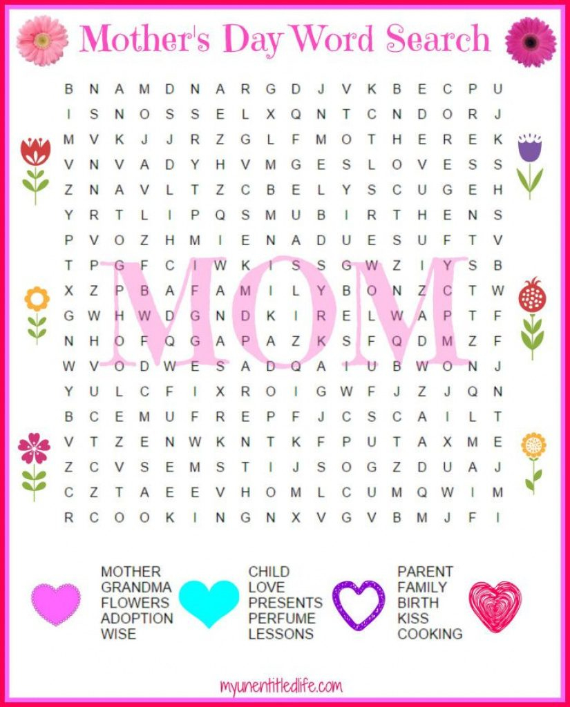 Free Printable Mother&amp;#039;s Day Games | Free Printable - Free Printable Mother&amp;amp;#039;s Day Games