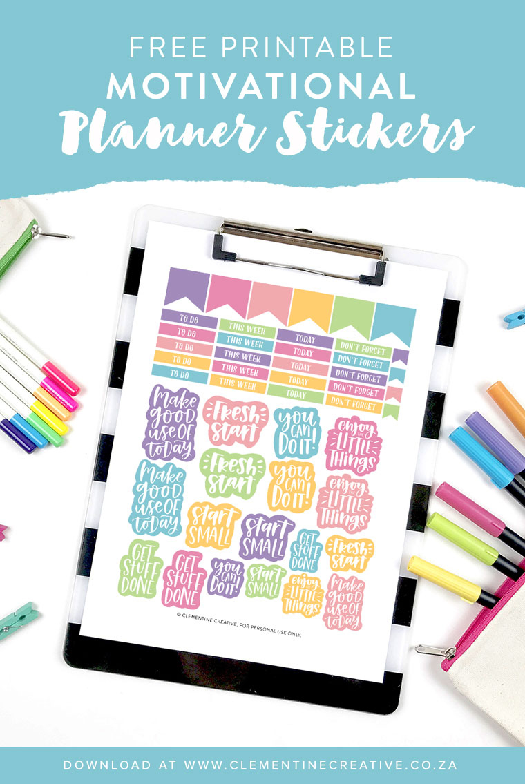 Free Printable Motivational Planner Stickers - Free Printable Planner Stickers Pdf