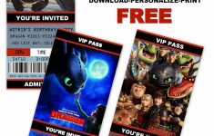 Free Printable Movie Ticket Style Invitations: How To Train Your – How To Train Your Dragon Birthday Invitations Printable Free
