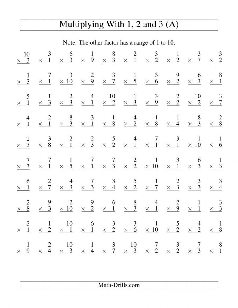 Free Printable Multiplication Worksheets 100 Problems | Free Printable - Free Printable Multiplication Worksheets 100 Problems