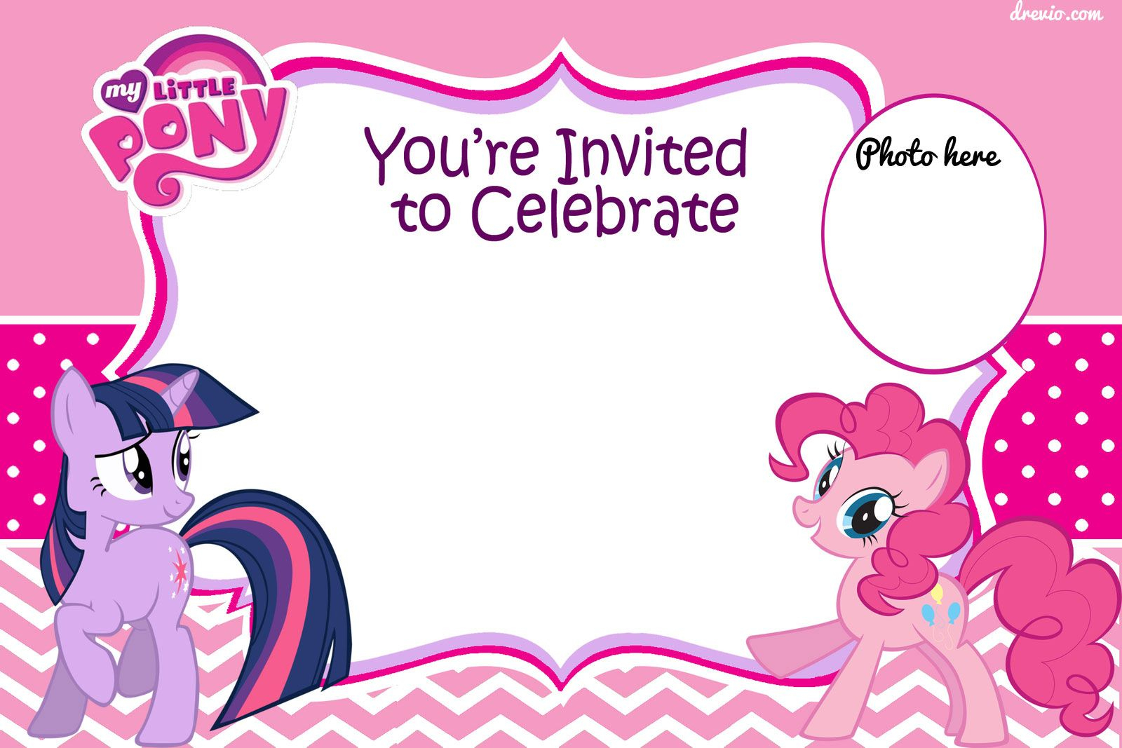 Free Printable My Little Pony Birthday Invitation | Graphics - Free Printable My Little Pony Thank You Cards