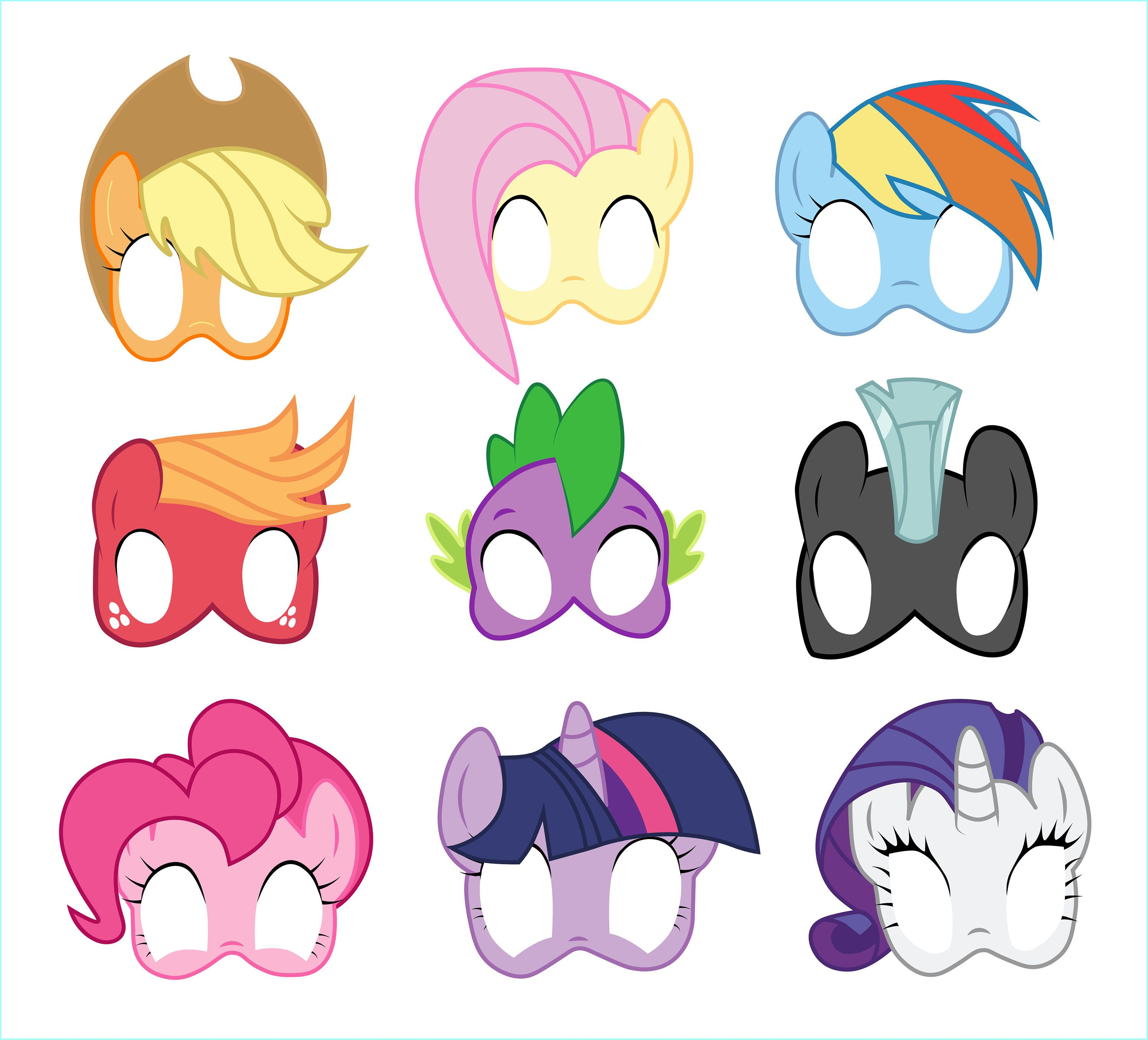 Free Printable My Little Pony Masks - 3.15.kaartenstemp.nl • - Free My Little Pony Printable Masks