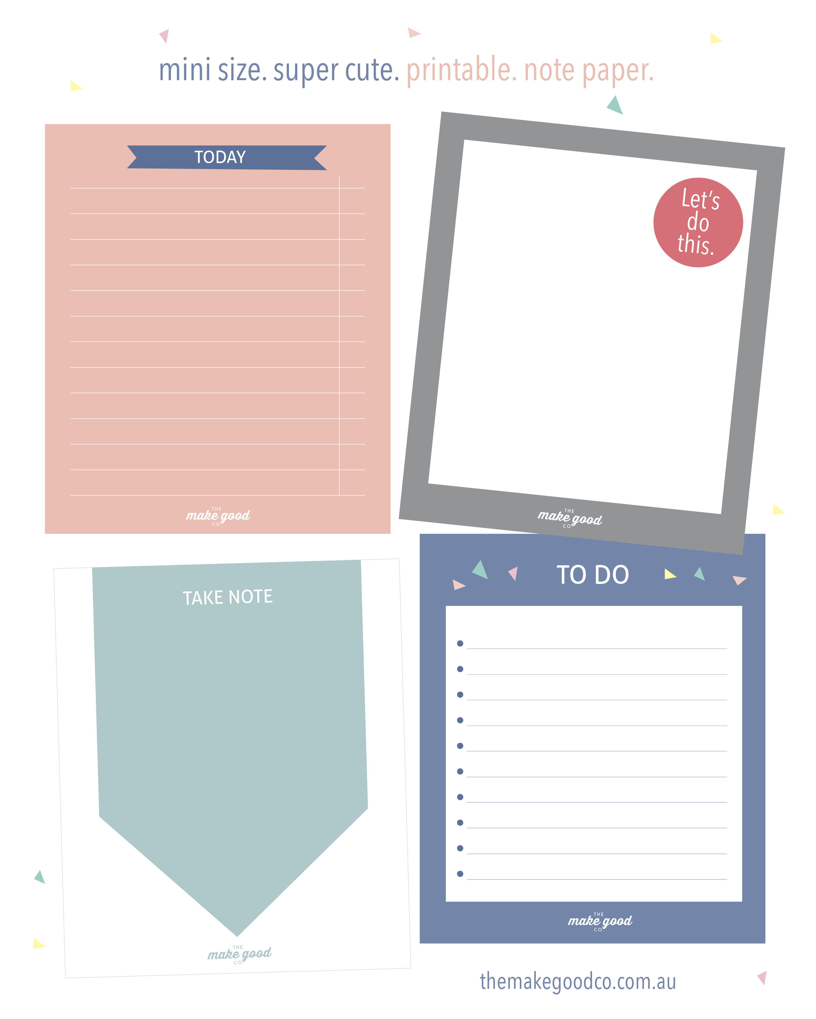 Free Printable Note Paper For Your Planner - Instant Download | Free - Free Printable Australian Notes