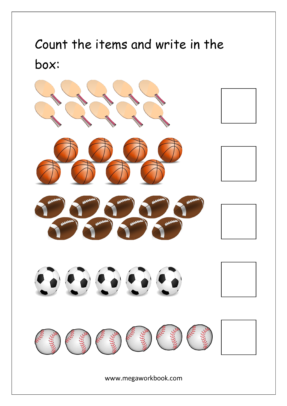 Free Printable Number Counting Worksheets - Count And Match - Count - Free Printable Counting Worksheets