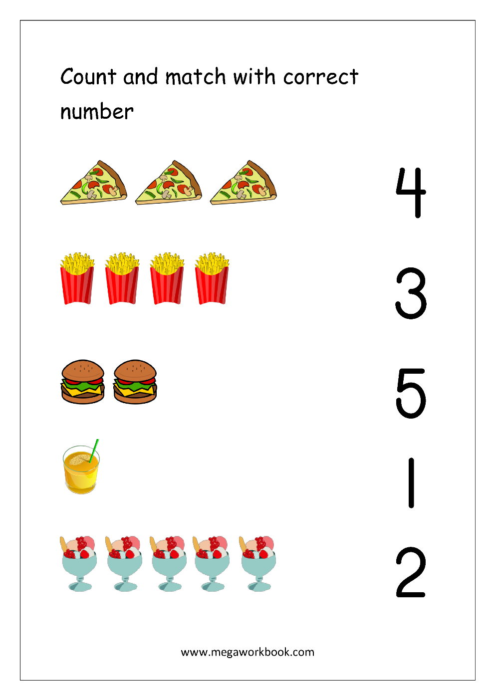 Free Printable Number Matching Worksheets For Kindergarten And - Free Printable 5 W&amp;amp;#039;s Worksheets