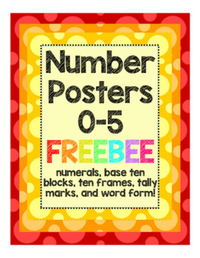Free Printable Number Posters | Free Printable - Free Printable Number Posters