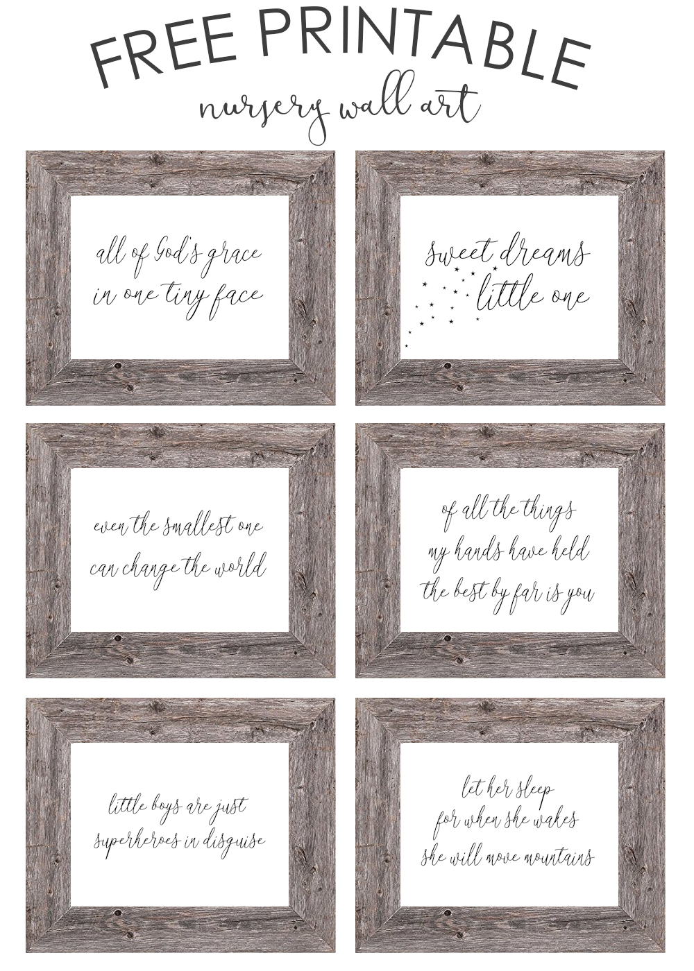 Free Printable Nursery Wall Art - The Girl Creative - Free Printable Wall Art Prints