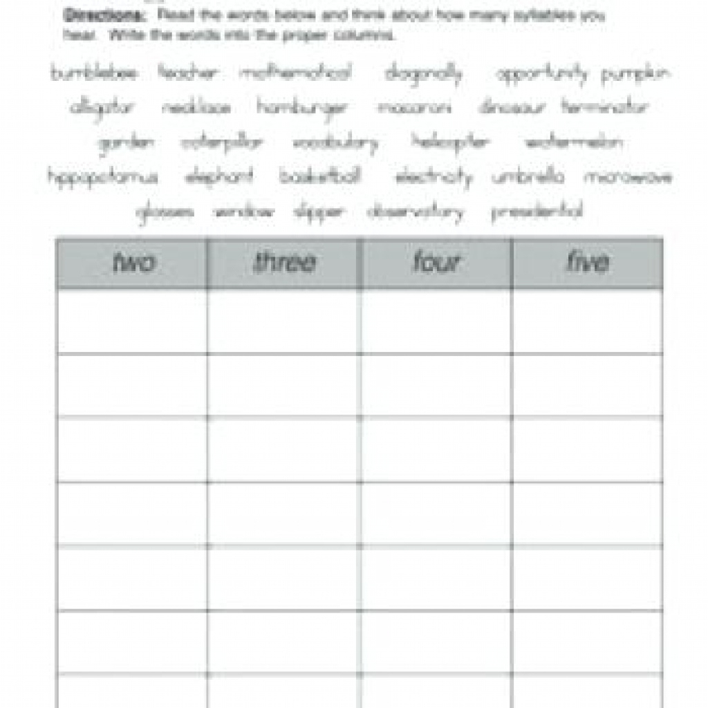 Free Printable Open And Closed Syllable Worksheets Punctuation 2Nd - Free Printable Open And Closed Syllable Worksheets