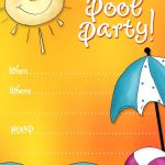 Free Printable Party Invitations: Summer Pool Party Invites   Free Printable Pool Party Birthday Invitations
