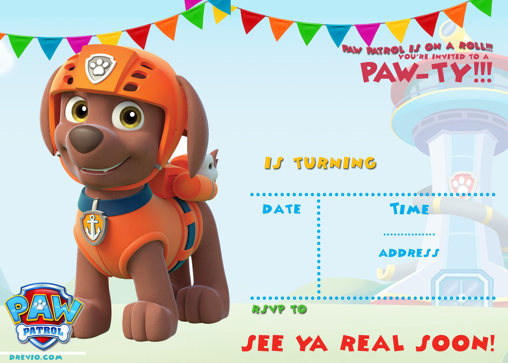 Free Printable Paw Patrol Invitation Template - All | Free - Free Printable Paw Patrol Invitations