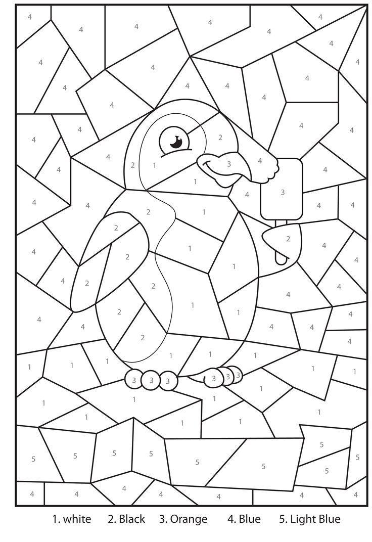 Free Printable Penguin At The Zoo Colournumbers Activity For Kids - Free Printable Activities For Kids