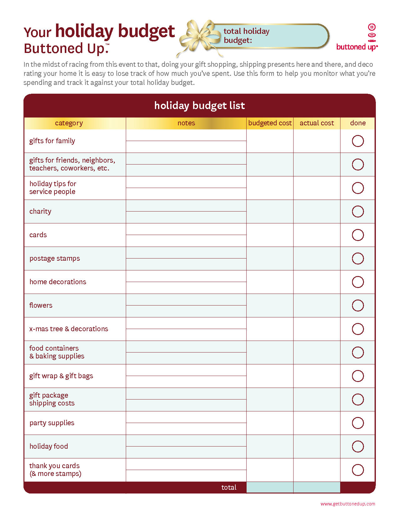 Free Printable Personal Budget Worksheet | Free Printable Holiday - Free Printable Forms For Organizing